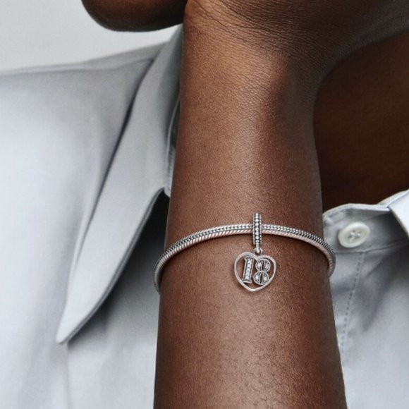 Happy 18th Birthday Dangle Bracelet Charm - S925 Sterling Silver Fits Pandora - Picture 6 of 6